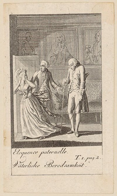 Lámina 2 de "Karoline von Lichfield" de Daniel Nikolaus Chodowiecki