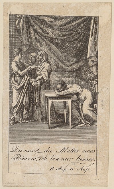Lámina 4 para «Coriolano» de Shakespeare de Daniel Nikolaus Chodowiecki