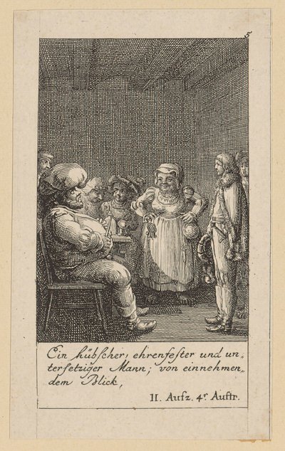 Lámina 5 para el «Rey Enrique IV» de Shakespeare de Daniel Nikolaus Chodowiecki