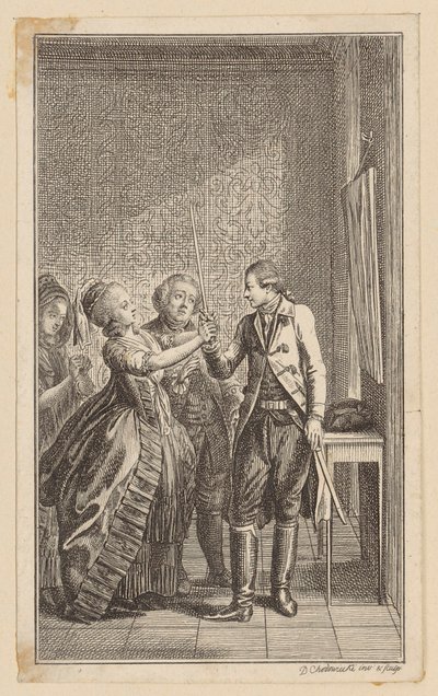Hoja 7 de «La historia de Carl Ferdiner», de Dusch de Daniel Nikolaus Chodowiecki