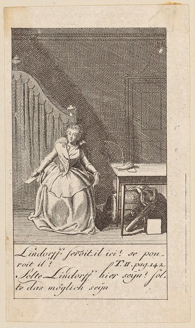Lámina 8 para «Karoline von Lichtfield» de Daniel Nikolaus Chodowiecki