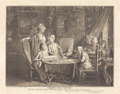 Gabinete de un pintor de Daniel Nikolaus Chodowiecki