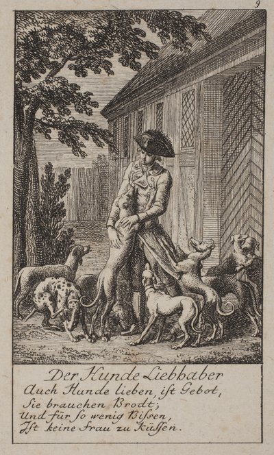 "El amante de los perros" de Daniel Nikolaus Chodowiecki