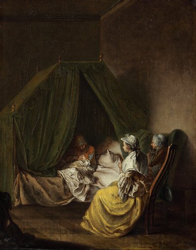 La habitación de parto de Daniel Nikolaus Chodowiecki