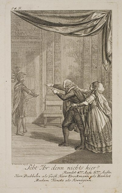Hamlet ve el fantasma de su padre de Daniel Nikolaus Chodowiecki
