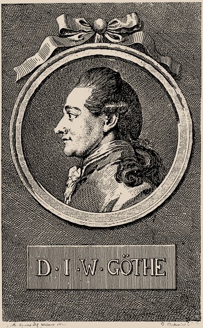 Retrato del autor Johann Wolfgang von Goethe 1749-1832, 1776 de Daniel Nikolaus Chodowiecki