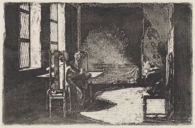 El artista en la habitación de su madre, Danzig de Daniel Nikolaus Chodowiecki
