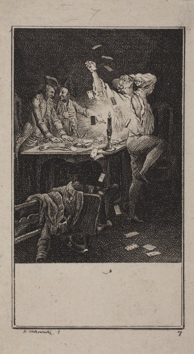 Ejercita la paciencia y el desprecio por la riqueza (Übung der Gedult und der Verachtung des reichthums) de Daniel Nikolaus Chodowiecki
