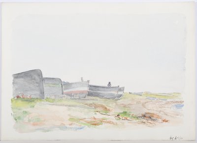 Barcas de pesca, Isla Santa, 1895 de Daniel Oliver