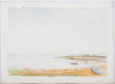 Isla Sagrada, 1895 (lápiz y acuarela sobre papel) de Daniel Oliver