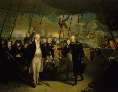 Duncan recibe la rendición de de Winter en la batalla de Camperdown de Daniel Orme