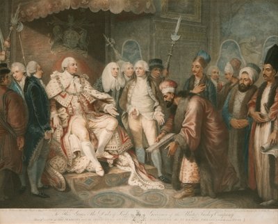 El rey Jorge III recibiendo al embajador turco de Daniel Orme