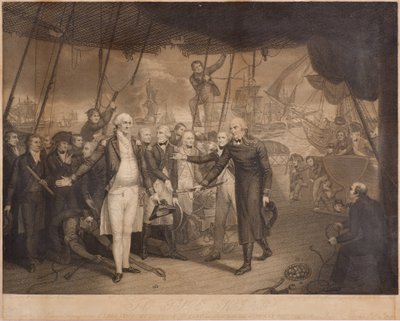 Victoria de Lord Viscount Duncan y Renuncia del Almirante De Winter a bordo del Venerable, octubre de 1797 de Daniel Orme