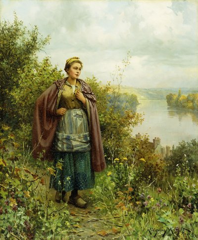 Un paseo otoñal de Daniel Ridgway Knight