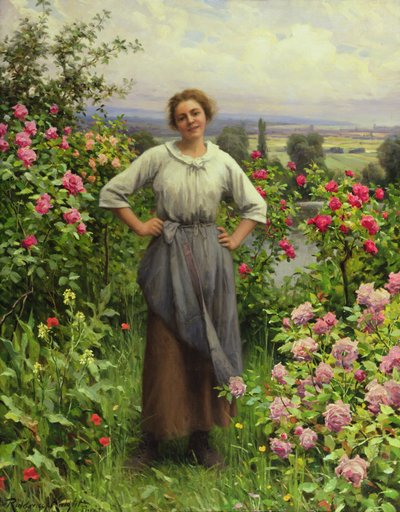 La vida es dulce (óleo sobre tabla) de Daniel Ridgway Knight