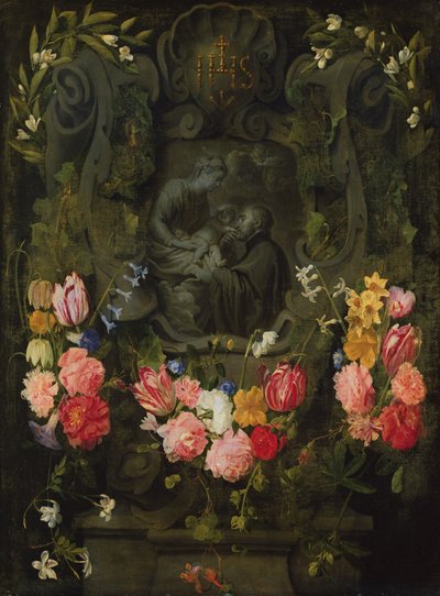 Relieve de Piedra en Flores de Daniel Seghers
