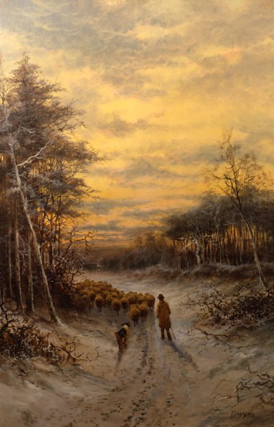 Ovejas en la nieve de Daniel Sherrin