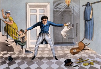 Insensibilidad - Consejo a un hombre para que descargue su mal genio sobre los menos culpables, de la serie "Las calificaciones necesarias de un hombre de moda de Daniel Thomas Egerton