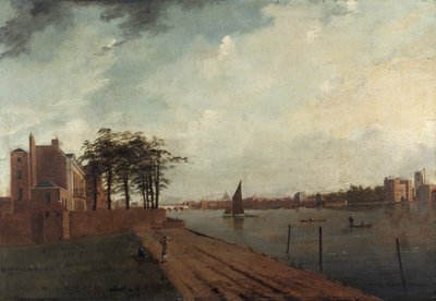 Palacio de Lambeth desde Millbank, 1808 de Daniel Turner