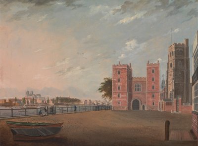Palacio de Lambeth desde el oeste de Daniel Turner
