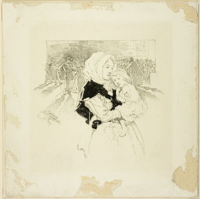 Mujer y niño de Daniel Urrabieta Vierge
