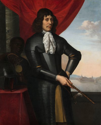 Retrato de Jan Valckenburgh y un siervo esclavizado de Daniel Vertangen (signed by artist)