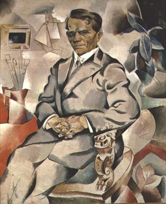 Retrato de Ivan Fedorovich Kolesnikov (1887-1929) de Daniel Vladimir Baranoff Rossine
