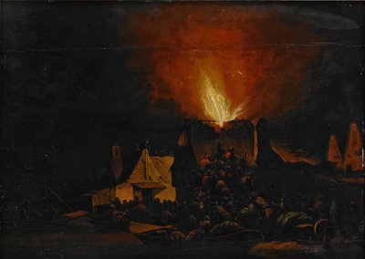 Fuego nocturno, 1660 de Daniel Vosmaer