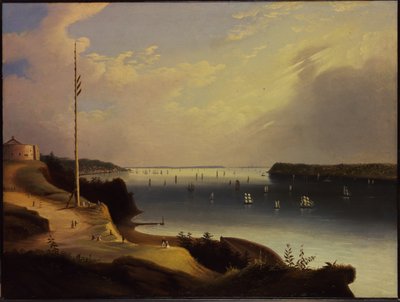 Puerto de Nueva York, c.1835 de Daniel Wadsworth