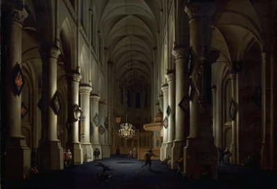 Interior de una iglesia de Daniel de Blieck