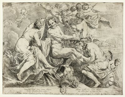 La deificación de Eneas por ninfas y cupidos de Daniel van den Dyck