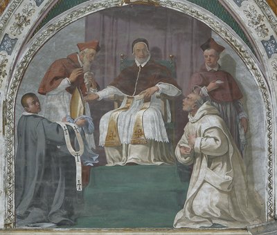 El Papa aprobando la Orden Cartuja de Daniele Crespi