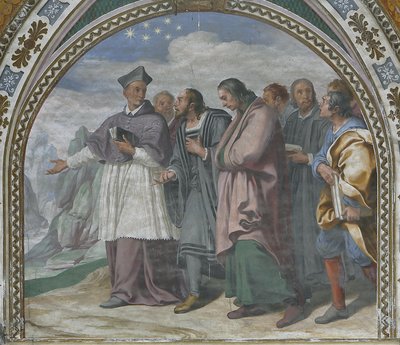 San Bruno de Colonia mostrando el lugar donde se ubicará la Cartuja de Daniele Crespi
