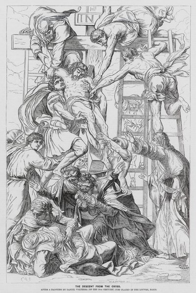Descendimiento de la Cruz (grabado) de Daniele da Volterra (1509 66) (after)