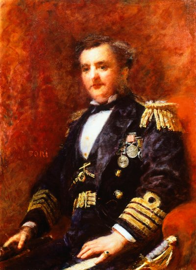 Retrato del almirante Mervyn Medlycott, de Daniele Ranzoni, óleo sobre lienzo de Danielle Ranzoni