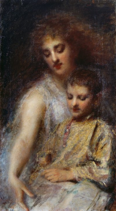 Retrato de la princesa Ada Troubetzkoy con su hijo Louis de Danielle Ranzoni