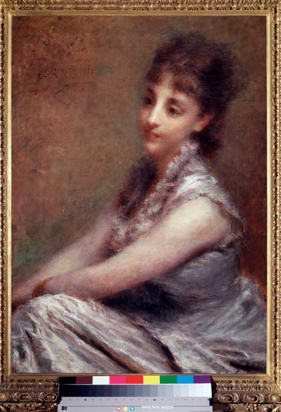 Retrato de la condesa Arriabene (Retrato de la condesa italiana Arrivabene) Pintura de Daniele Ranzoni (1843-1889) 1880 Dim 61x87 cm Milán, Galleria d