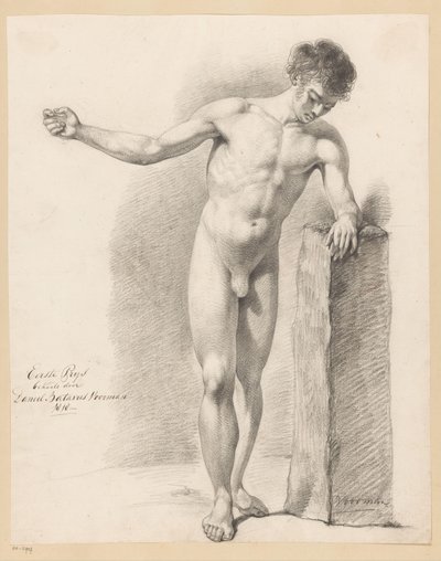 Desnudo masculino de pie, visto de frente (1er premio 1818) de Daniël Batavus Voorman