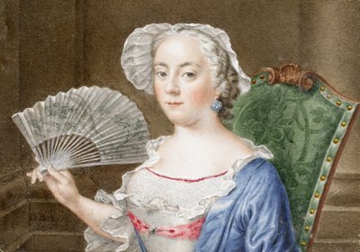 Retrato de una dama con abanico de Daniël Bruyninx