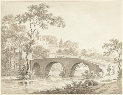 El puente sobre el Tíber en Narni, en la Campagna romana de Daniël Dupré