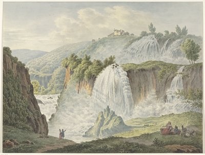 Vista de las cascadas de Tivoli. de Daniël Dupré