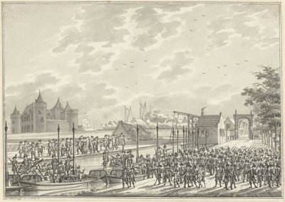 Llegada de los ciudadanos armados de Ámsterdam a Muiden, 1787 de Daniël Kerkhoff