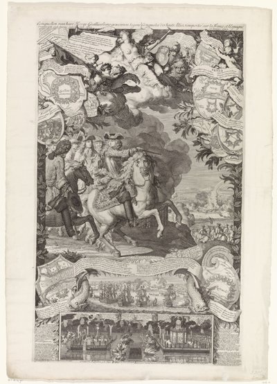 Victoria aliada sobre franceses y españoles, 1702 Las conquistas de sus Altos Aliados ganaron contra Vranckrijck y España en el año 1702 / Conquestes des hauts Alliez remportée sur la France et L