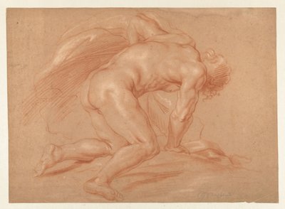 Desnudo masculino arrodillado de Daniël Mijtens (II) (attributed to)