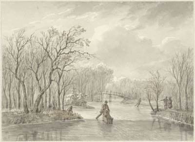 Vista de invierno de Daniël van Oosterhoudt