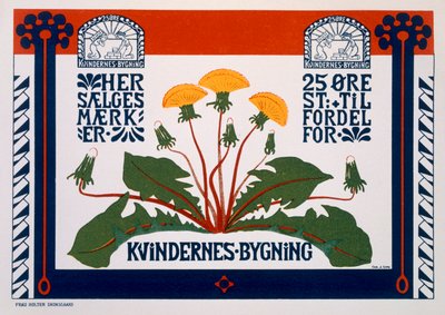 Póster publicitario del Edificio de Mujeres, finales del siglo XIX-principios del siglo XX de Danish School