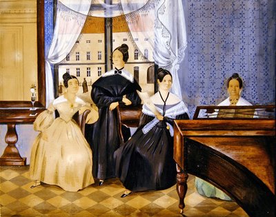 El recital de piano, c.1830 de Danish School