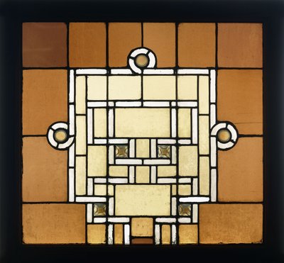 Ventana de vidrio emplomado para el Auditorio de Chicago, c.1886-1889 de Dankmar Adler