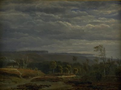 Vista de un paisaje boscoso en Jutlandia de Dankvart Dreyer