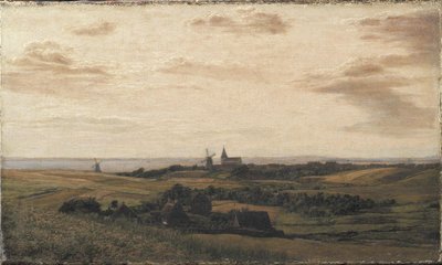 Vista hacia Assens en Funen. En la distancia la costa de Schleswig de Dankvart Dreyer